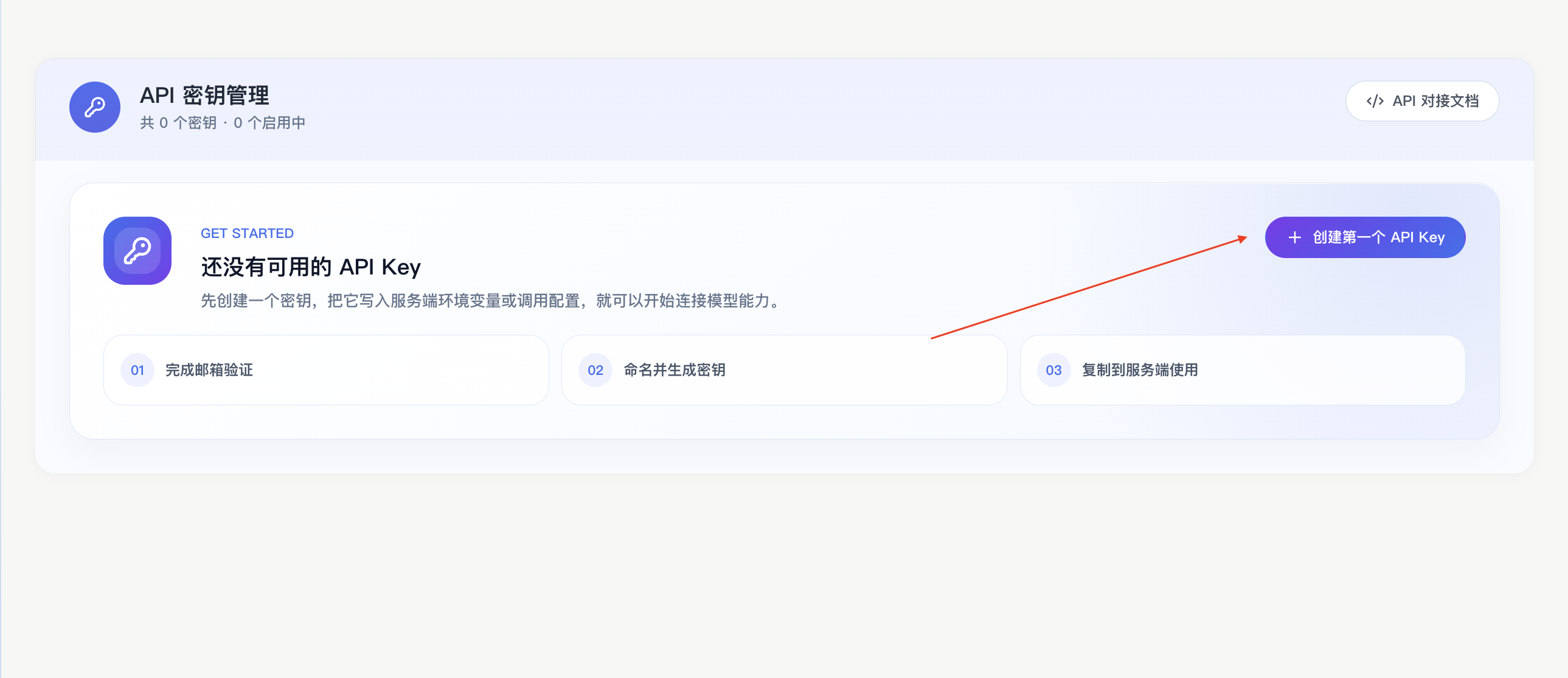 LanoX English empty API Key page screenshot